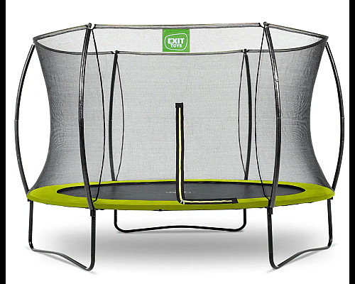 Батут з захисною сіткою EXIT Silhouette 305 см, зелений
