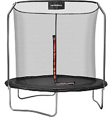 Батут Hudora First з внутрішньою сіткою 6 футів 250 см чорний