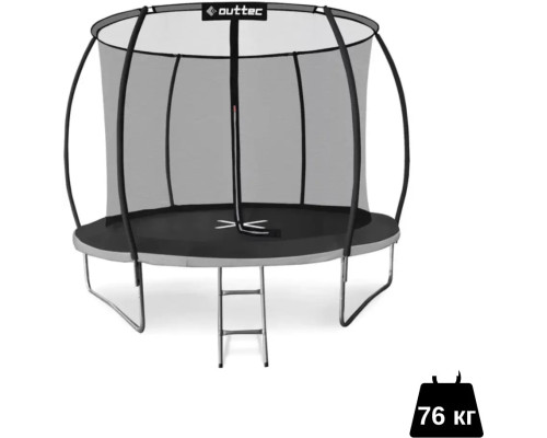 Батут OUTTEC Pumpkin з внутрішньою сіткою 12 футів 374 см чорно-сірий Батут OUTTEC Pumpkin з внутрішньою сіткою 12 футів 374 см чорно-сірий