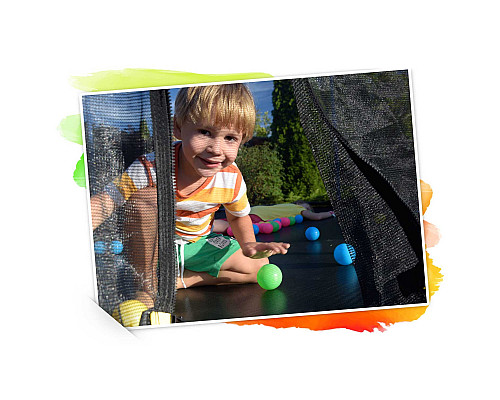 Батут Neo-Sport NS-08W181 з внутрішньою сіткою 8,5 футів 252 см блакитний