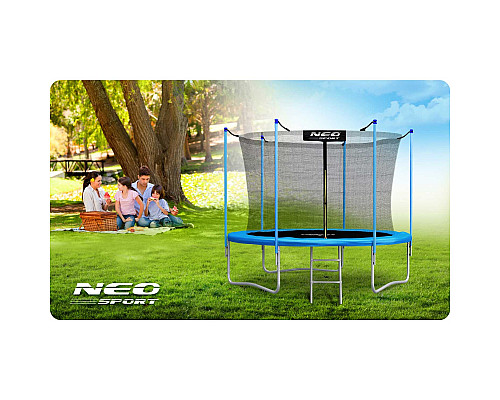 Батут Neo-Sport NS-08W181 з внутрішньою сіткою 8,5 футів 252 см блакитний