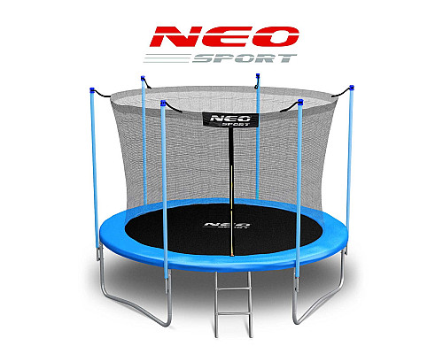 Батут Neo-Sport NS-08W181 з внутрішньою сіткою 8,5 футів 252 см блакитний