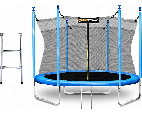 Батут SunActive TR 8FT-2 з внутрішньою сіткою 8 футів 252 см блакитний