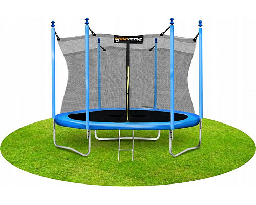 Батут SunActive TR 8FT-2 з внутрішньою сіткою 8 футів 252 см блакитний