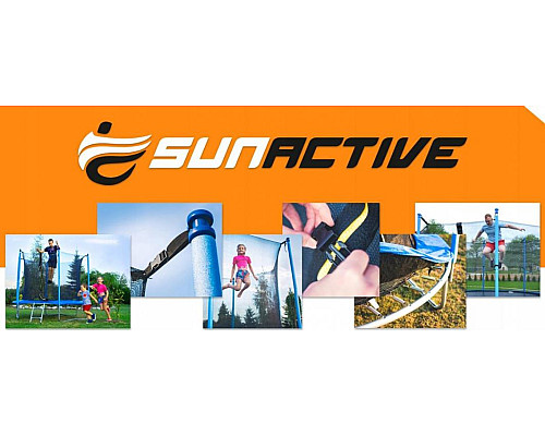 Батут SunActive TR 8FT-2 з внутрішньою сіткою 8 футів 252 см блакитний
