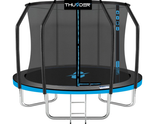 Батут THUNDER INSIDE ELITE з внутрішньою сіткою 8 футів 255 см чорно-блакитний Батут THUNDER INSIDE ELITE з внутрішньою сіткою 8 футів 255 см чорно-блакитний