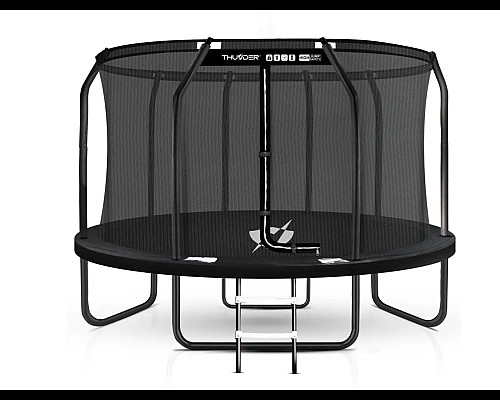 Батут THUNDER INSIDE ELITE з внутрішньою сіткою 14 футів 427 см чорний