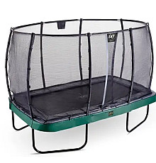 Батут EXIT Elegant Premium прямокутний 244 х 427 см - чорно-зелений