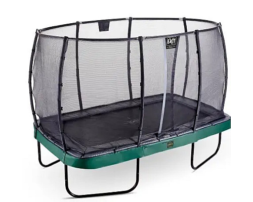Батут EXIT Elegant Premium прямокутний 244 х 427 см - чорно-зелений