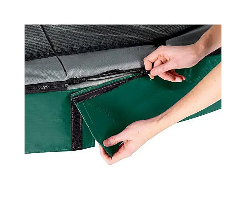 Батут EXIT Elegant Premium прямокутний 244 х 427 см - чорно-зелений