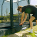 Батут VIRTUFIT з внутрішньою сіткою 213 x 305 см чорно-білий