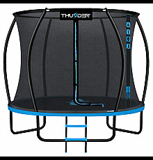 Батут THUNDER INSIDE ULTRA з внутрішньою сіткою 10 футів 305 см чорно-блакитний
