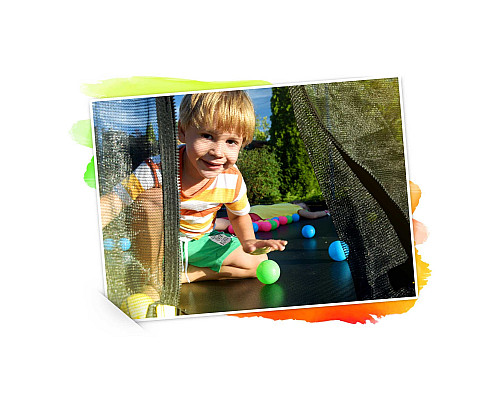 Батут Neo-Sport з внутрішньою сіткою 10 футів 312 см зелений