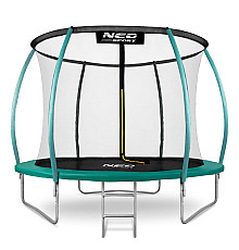 Батут Neo-Sport з внутрішньою сіткою 10 футів 312 см зелений