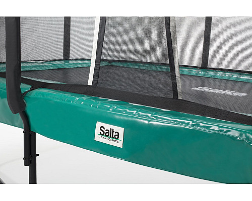 Батут Salta First Class з внутрішньою сіткою 366 x 214 см чорно-зелений