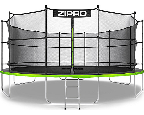 Батут Zipro Jump Pro з внутрішньою сіткою 16 футів 496 см чорно-зелений
