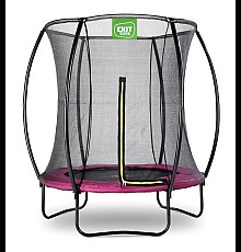 Батут EXIT Silhouette з зовнішньою сіткою 183 см рожевий