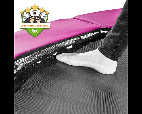 Батут EXIT Silhouette з зовнішньою сіткою 183 см рожевий