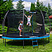 Батут THUNDER INSIDE ULTRA з внутрішньою сіткою 14 футів 427 см чорно-блакитний