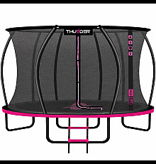 Батут THUNDER INSIDE ULTRA з внутрішньою сіткою 14 футів 427 см чорно-рожевий