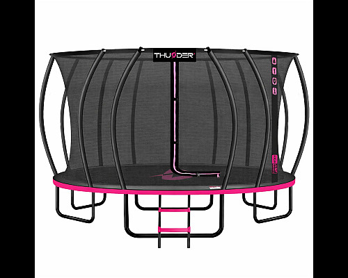 Батут THUNDER INSIDE ULTRA з внутрішньою сіткою 16 футів 488 см чорно-рожевий