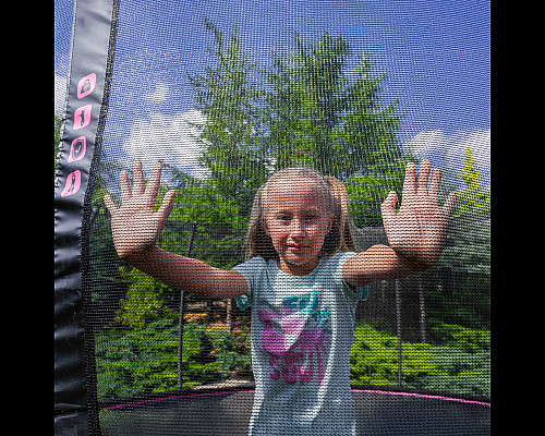 Батут THUNDER INSIDE ULTRA з внутрішньою сіткою 16 футів 488 см чорно-рожевий