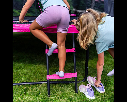 Батут THUNDER INSIDE ULTRA з внутрішньою сіткою 16 футів 488 см чорно-рожевий