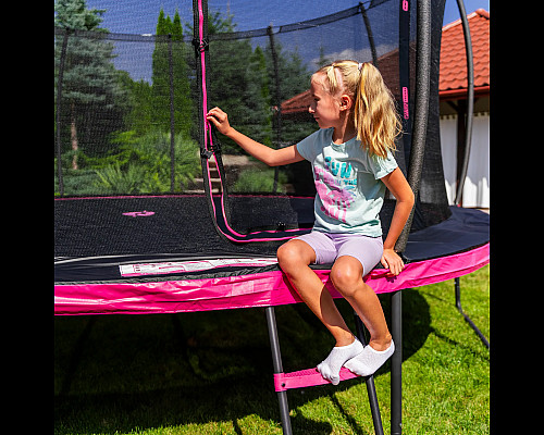 Батут THUNDER INSIDE ULTRA з внутрішньою сіткою 16 футів 488 см чорно-рожевий