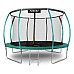 Батут Neo-Sport з внутрішньою сіткою 12 футів 374 см зелений