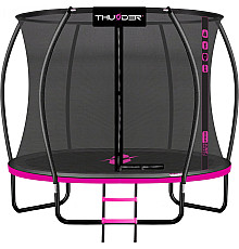Батут THUNDER INSIDE ULTRA з внутрішньою сіткою 6 футів 185 см чорно-рожевий