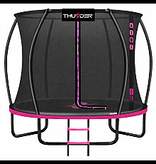 Батут THUNDER INSIDE ULTRA з внутрішньою сіткою 6 футів 183 см чорно-рожевий