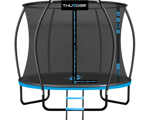 Батут THUNDER INSIDE ULTRA з внутрішньою сіткою 8 футів 255 см чорно-блакитний Батут THUNDER INSIDE ULTRA з внутрішньою сіткою 8 футів 255 см чорно-блакитний