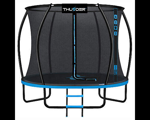 Батут THUNDER INSIDE ULTRA з внутрішньою сіткою 8 футів 244 см чорно-блакитний