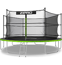 Батут Zipro Jump Pro з внутрішньою сіткою 14 футів 435 см чорно-зелений