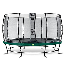 Батут з захисною сіткою EXIT Elegant 427 см, зелений