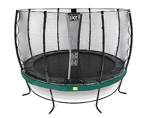Батут з захисною сіткою EXIT Elegant 427 см, зелений
