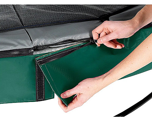 Батут з захисною сіткою EXIT Elegant 427 см, зелений