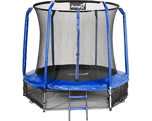 Батут Jumpi Maxy Comfort з внутрішньою сіткою 244 см синій