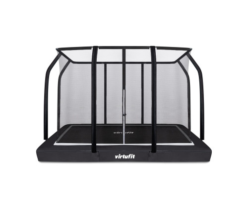 Батут VIRTUFIT з внутрішньою сіткою 244 x 366 см чорний