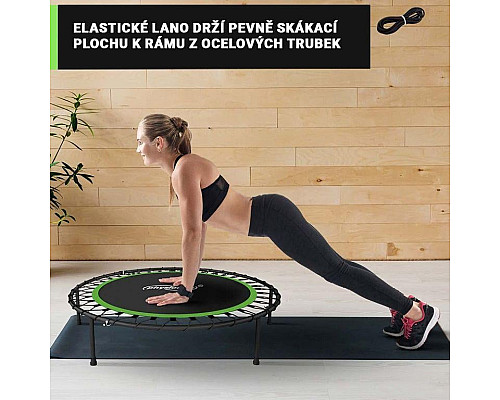 Батут для фітнесу Physionics JG86878 з поручнем 3,5 футів 101 см чорно-зелений
