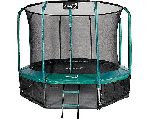Батут Jumpi Maxy Comfort з внутрішньою сіткою 312 см зелений