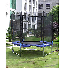 Батут з зовнішньою сіткою HSF 8FT 250 см чорно-синій