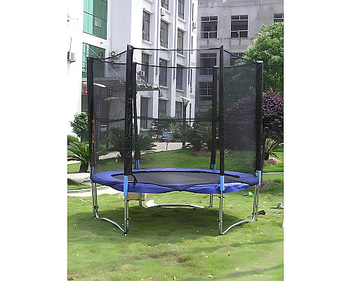 Батут з зовнішньою сіткою HSF 8FT 250 см чорно-синій