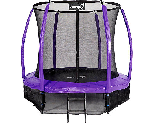 Батут Jumpi Maxy Comfort Plus з внутрішньою сіткою 8,5 футів 252 см фіолетовий