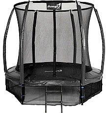Батут Jumpi Maxy Comfort Plus з внутрішньою сіткою 8,5 футів 252 см чорний