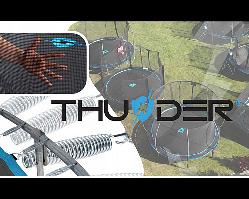 Батут THUNDER INSIDE ELITE з внутрішньою сіткою 6 футів 183 см чорно-блакитний Батут THUNDER INSIDE ELITE з внутрішньою сіткою 6 футів 183 см чорно-блакитний