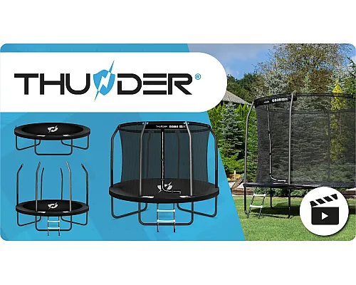 Батут THUNDER INSIDE ELITE з внутрішньою сіткою 8 футів 244 см чорний Батут THUNDER INSIDE ELITE з внутрішньою сіткою 8 футів 244 см чорний