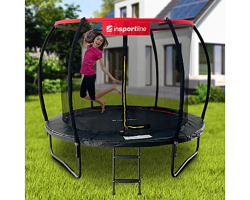 Батут inSPORTline Flea PRO з внутрішньою сіткою 305 см чорний