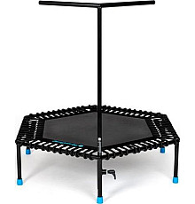 Батут для фітнесу Fit and Jump 31434 з поручнем 4 фути 126 см чорний