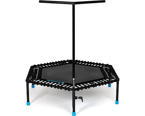 Батут для фітнесу Fit and Jump 31434 з поручнем 4 фути 126 см чорний